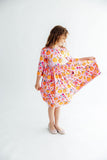 Pumpkin Party 3/4 Sleeve Pocket Twirl Dress - Aaria Tees Aaria Tees