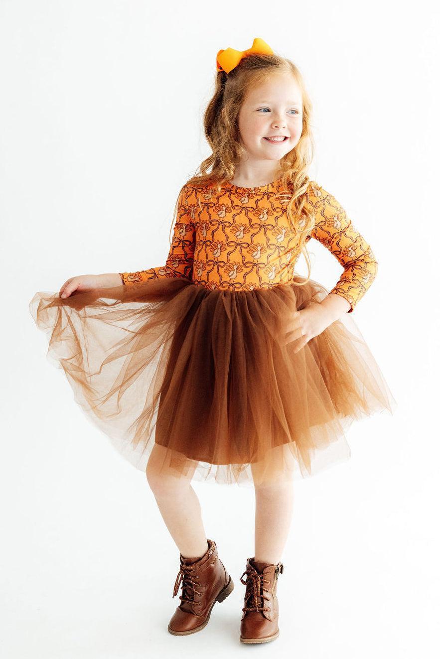 Turkey Trot L/S Tutu Dress - Aaria Tees Aaria Tees