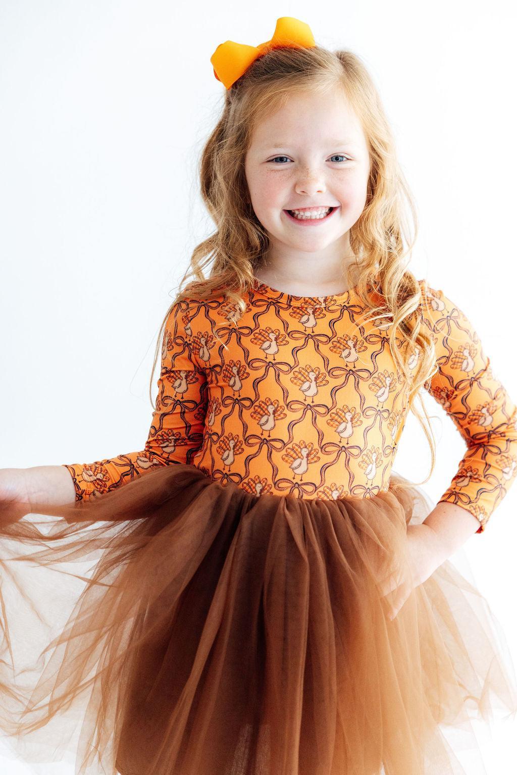 Turkey Trot L/S Tutu Dress - Aaria Tees Aaria Tees