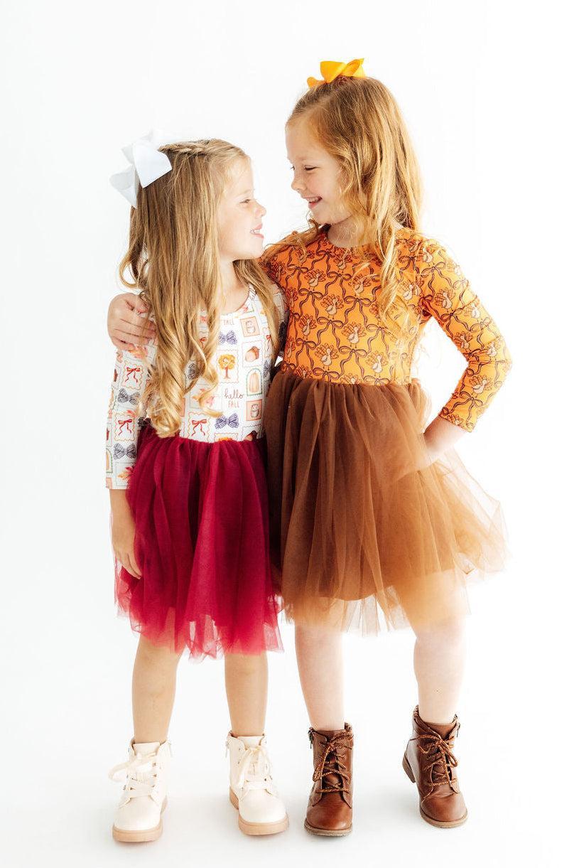 Turkey Trot L/S Tutu Dress - Aaria Tees Aaria Tees