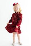 Cranberry Velvet Sequin Jacket - Aaria Tees Aaria Tees