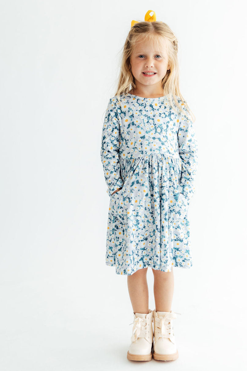 Oopsie Daisy L/S Pocket Twirl Dress - Aaria Tees Aaria Tees