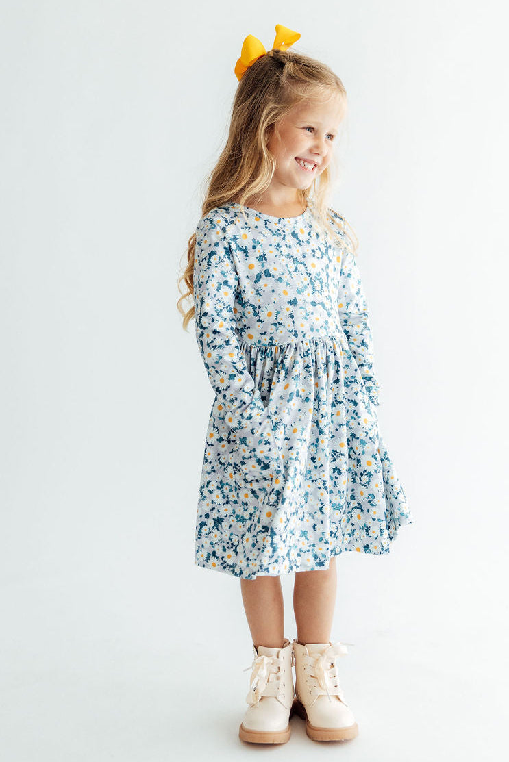 Oopsie Daisy L/S Pocket Twirl Dress - Aaria Tees Aaria Tees