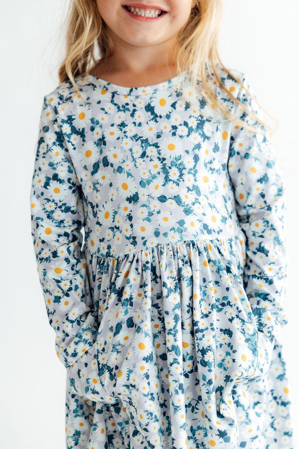Oopsie Daisy L/S Pocket Twirl Dress - Aaria Tees Aaria Tees