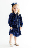 Navy Blue Velvet Sequin Twirl Skort - Aaria Tees Aaria Tees