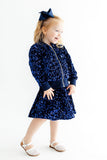 Navy Blue Velvet Sequin Twirl Skort - Aaria Tees Aaria Tees