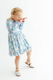 Nativity L/S Ruffle Hem Twirl Dress - Aaria Tees Aaria Tees