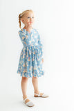 Nativity L/S Ruffle Hem Twirl Dress - Aaria Tees Aaria Tees