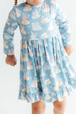 Nativity L/S Ruffle Hem Twirl Dress - Aaria Tees Aaria Tees