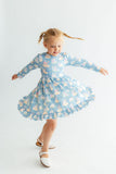 Nativity L/S Ruffle Hem Twirl Dress - Aaria Tees Aaria Tees