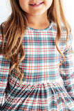 Christmas Plaid L/S Pocket Twirl Dress - Aaria Tees Aaria Tees