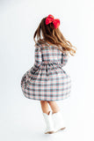 Christmas Plaid L/S Pocket Twirl Dress - Aaria Tees Aaria Tees
