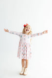 Let it Snow L/S Pocket Twirl Dress - Aaria Tees Aaria Tees