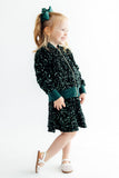 Hunter Green Velvet Sequin Twirl Skort - Aaria Tees Aaria Tees