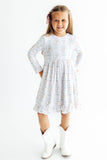 Woodland Whimsy L/S Ruffle Hem Twirl Dress - Aaria Tees Aaria Tees