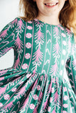 Christmas Treats L/S Ruffle Hem Twirl Dress - Aaria Tees Aaria Tees