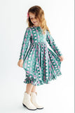 Christmas Treats L/S Ruffle Hem Twirl Dress - Aaria Tees Aaria Tees