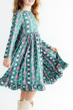 Christmas Treats L/S Ruffle Hem Twirl Dress - Aaria Tees Aaria Tees