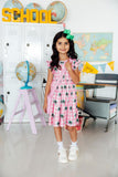 Southlake Carroll Gingham Dragons Flutter Twirl Dress - Aaria Tees Aaria Tees