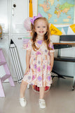 Peanut Butter Jelly Time S/S Pocket Twirl Dress - Aaria Tees Aaria Tees
