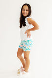 Preppy Daisies Twirl Shorts Aaria Tees