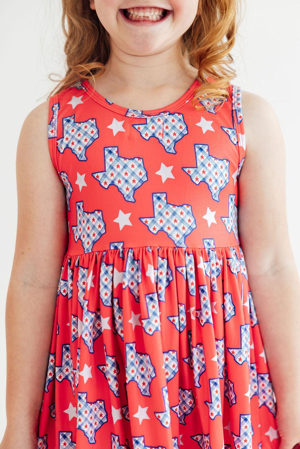 Texas Pride Tank Twirl Dress - Aaria Tees Aaria Tees