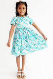 Preppy Daisies S/S Pocket Twirl Dress - Aaria Tees Aaria Tees
