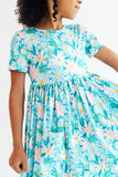 Preppy Daisies S/S Pocket Twirl Dress - Aaria Tees Aaria Tees