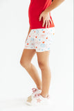 Red, White & Sweet Twirl Shorts - Aaria Tees Aaria Tees
