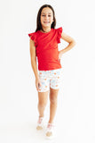 Red, White & Sweet Twirl Shorts - Aaria Tees Aaria Tees