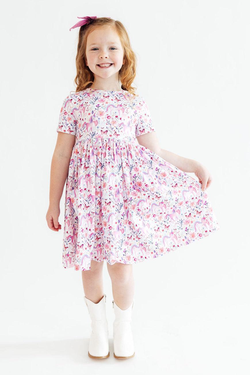 Whimsical Woods S/S Pocket Twirl Dress - Aaria Tees Aaria Tees