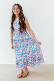 Watercolor Floral Ruffle Maxi Dress - Aaria Tees Aaria Tees