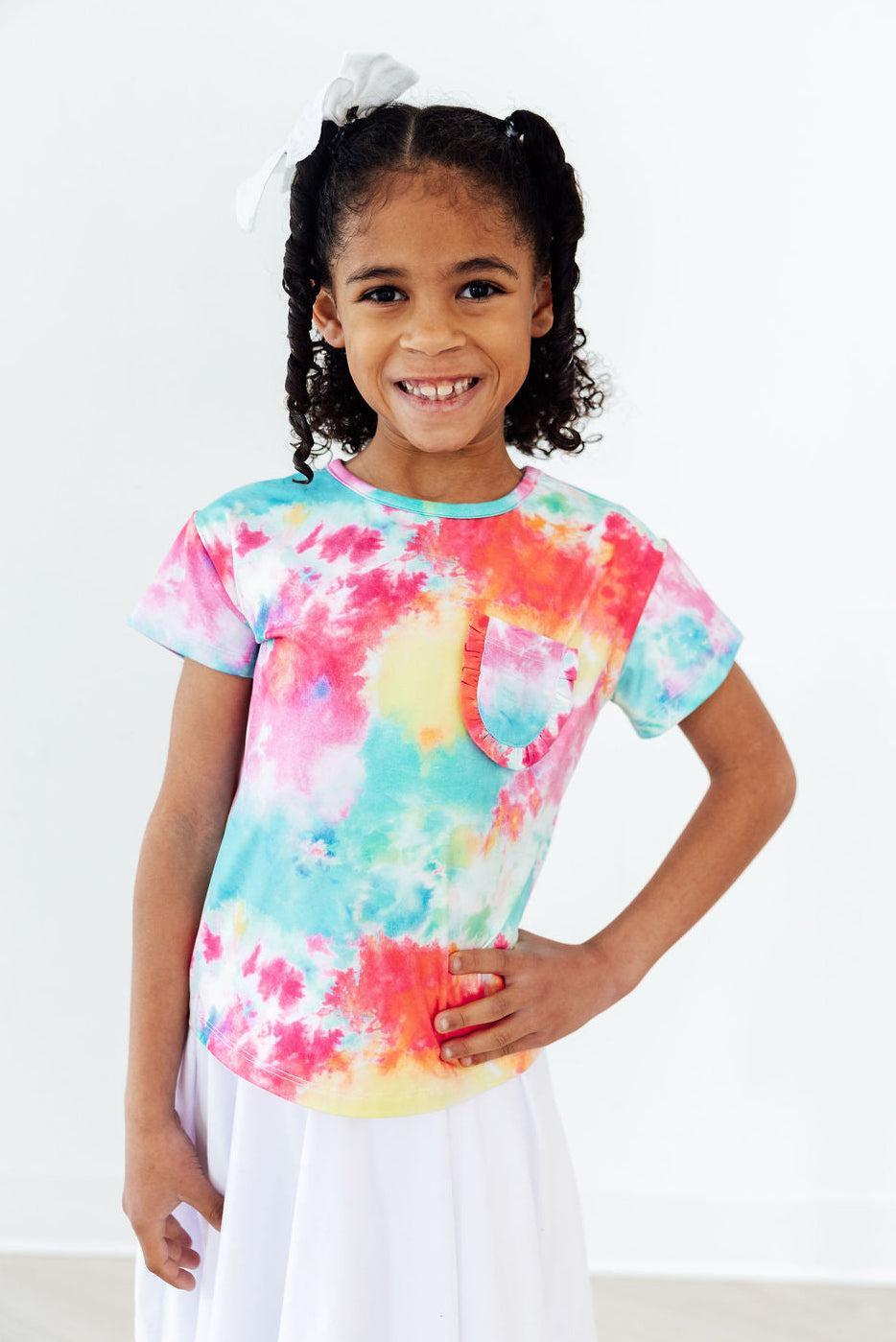 Far Out Ruffle Pocket Tee - Aaria Tees Aaria Tees