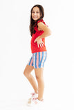 All-American Girl Twirl Shorts - Aaria Tees Aaria Tees