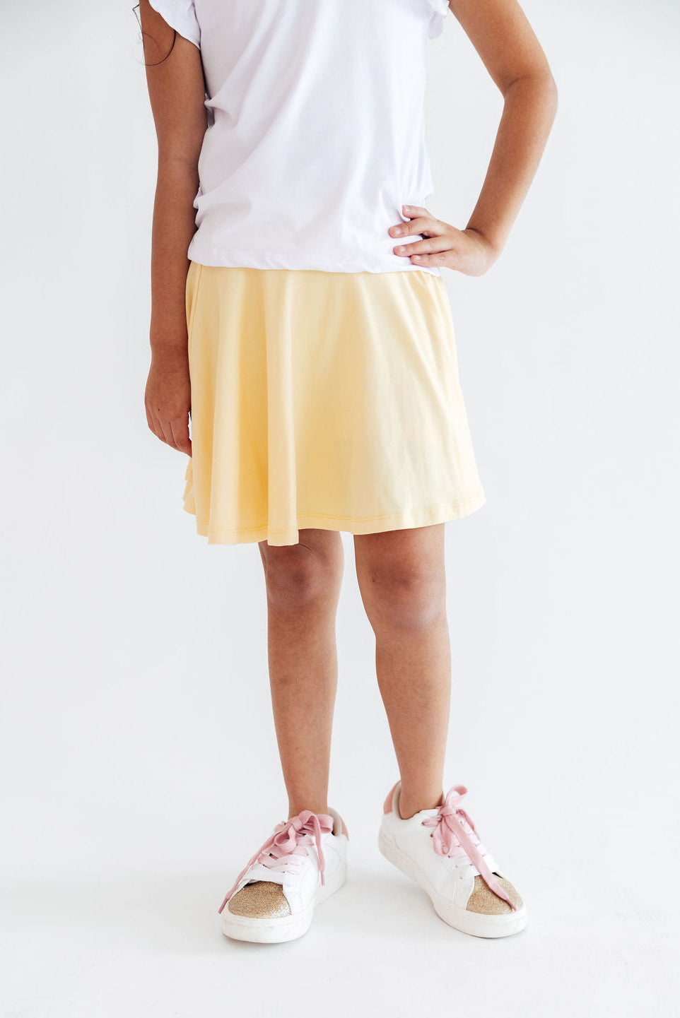 Butter Yellow Twirl Skort - Aaria Tees Aaria Tees
