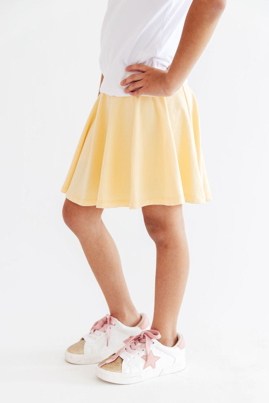 Butter Yellow Twirl Skort - Aaria Tees Aaria Tees
