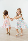 Fluttering Butterflies Flutter Sleeve Twirl Dress - Aaria Tees Aaria Tees