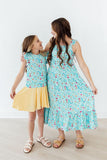 Bluebell Breeze Ruffle Maxi Dress - Aaria Tees Aaria Tees
