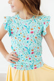 Bluebell Breeze S/S Ruffle Tee - Aaria Tees Aaria Tees