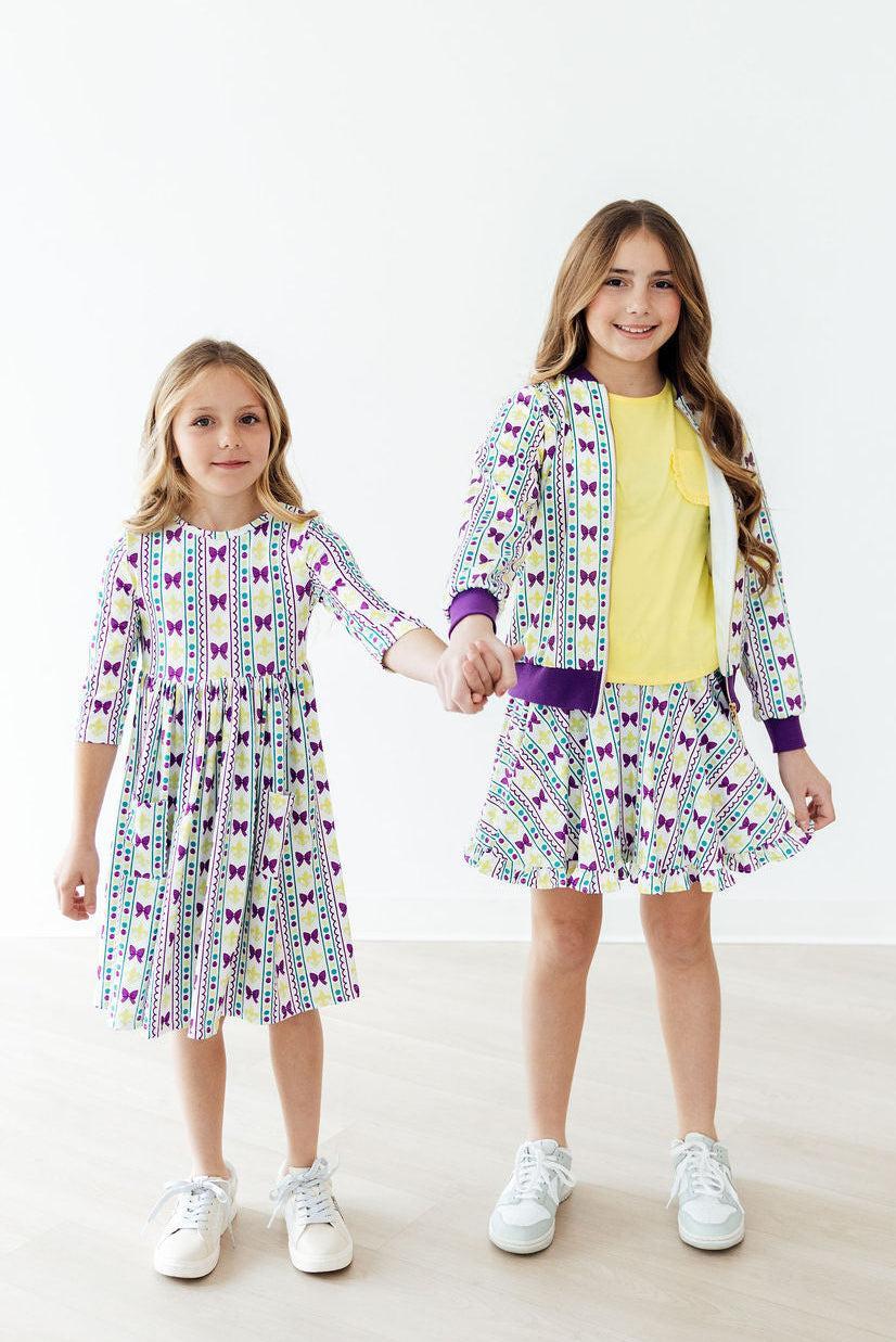 Mardi Gras Ruffle Twirl Skort - Aaria Tees Aaria Tees