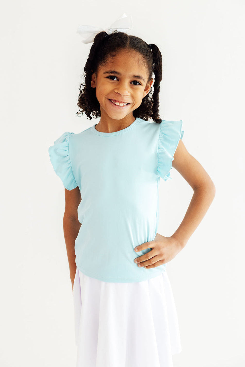 Bluebird S/S Ruffle Tee - Aaria Tees Aaria Tees