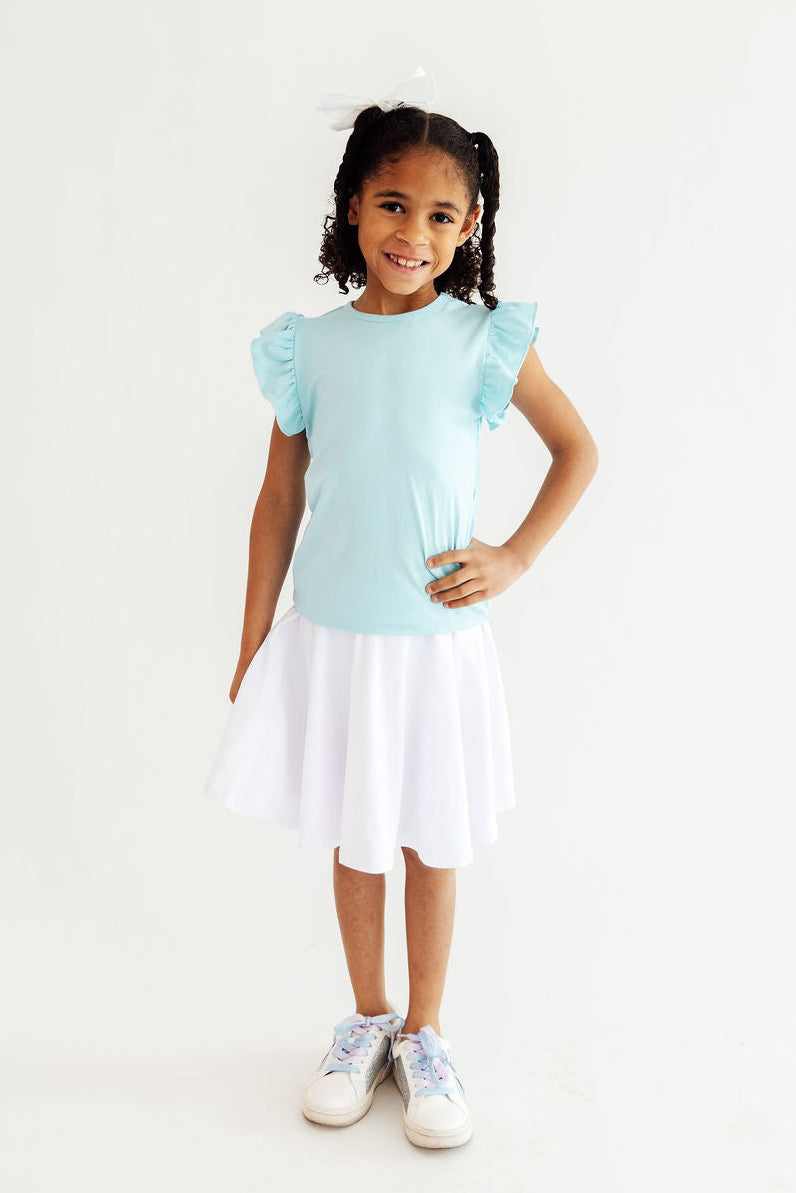 Bluebird S/S Ruffle Tee - Aaria Tees Aaria Tees