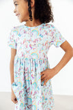 Unicorn Queen S/S Pocket Twirl Dress - Aaria Tees Aaria Tees