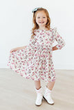 Cowgirl Cutie 3/4 Sleeve Ruffle Twirl Dress - Aaria Tees Aaria Tees