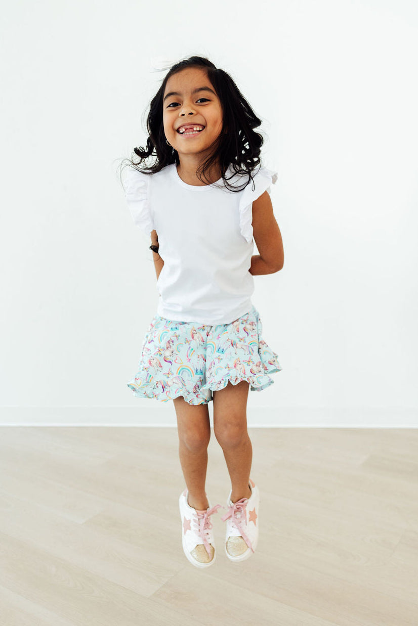 Unicorn Queen Ruffle Twirl Skort - Aaria Tees Aaria Tees