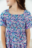 Darling Daisies Smocked Ruffle Dress - Aaria Tees Aaria Tees