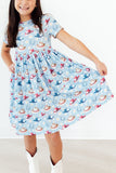 Tip Your Hat S/S Pocket Twirl Dress - Aaria Tees Aaria Tees
