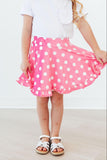 Pink Polka Dots Ruffle Twirl Skort - Aaria Tees Aaria Tees