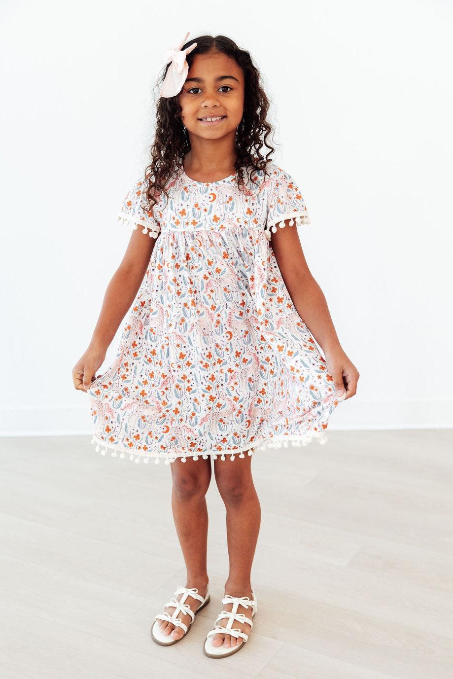 Unicorn Soiree Pom Pom Dress - Aaria Tees Aaria Tees