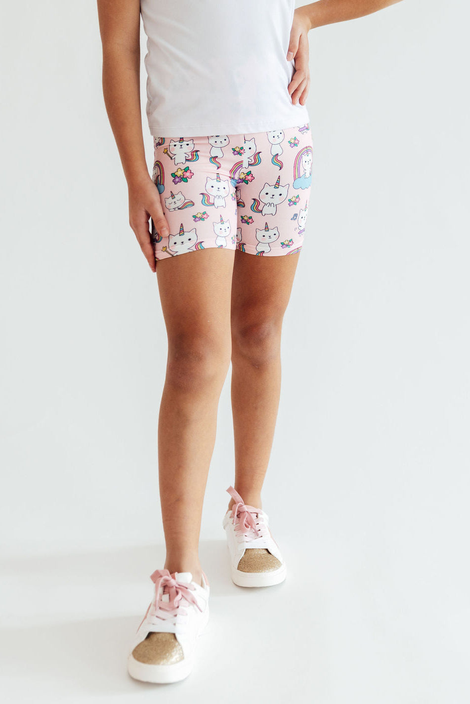 Rainbow Purr-fection Twirl Shorts - Aaria Tees Aaria Tees